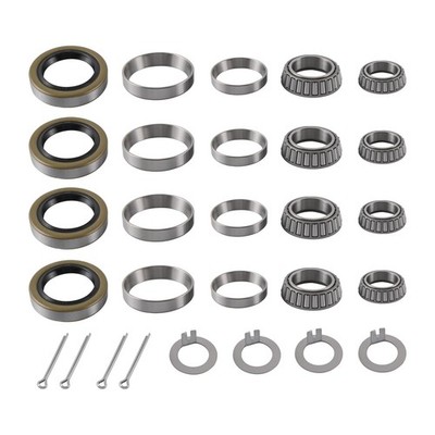 Trailer Hub Wheel Bearing Kit L68149 L68111 L44649 L44610 Grease Seal 4PC