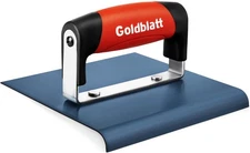 Goldblatt Concrete Tools, Concrete Edger, 6" x 6" Blue Steel Edger (1/2"R, 5/8"D