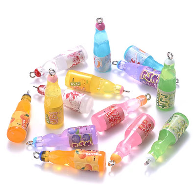 10Pcs Plastic Pop Cola Soda Drinks Beverages Charms Juice Alcohol Lemonade Bottl