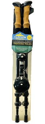 Cascade Mountain Tech Carbon Fiber Quick Lock Trekking Poles Cork Grip