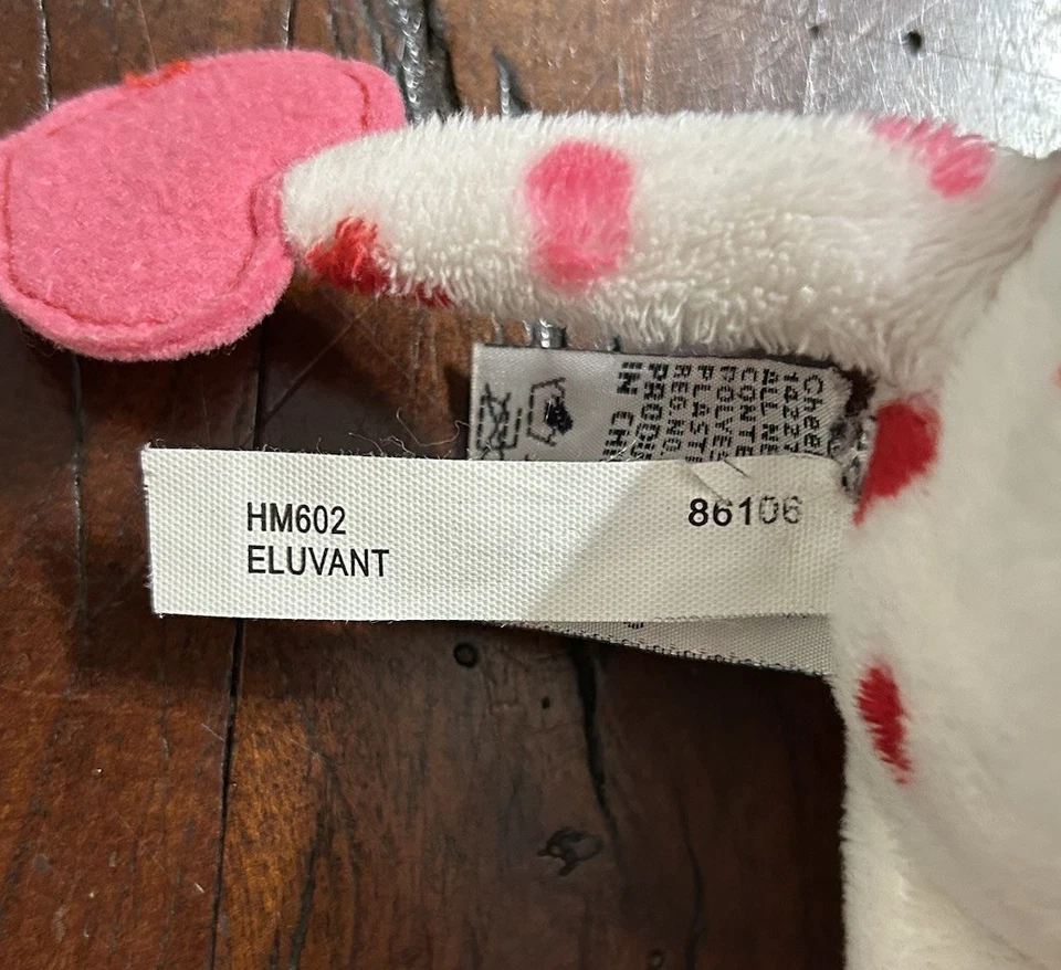 Webkinz Ganz Love Elephant Plush No Code Stuffed Animal - Image 4 of 4