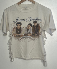 Jonas Brothers 2009 World Tour Shirt 2 Sided Size Small Island Cutout Festival