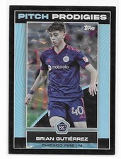 Brian Gutierrez 2023 Topps Pitch Prodigies Black Icy Foil Rookie #18 Soccer Card. rookie card picture