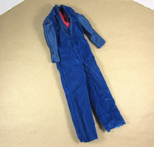 Superstar Ken doll blue Jumpsuit orig outfit vtg Mattel 70s 1977