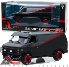 GREENLIGHT 84072 1:24 1983 GMC VANDURA VAN BLACK "THE A-TEAM" TV SERIES
