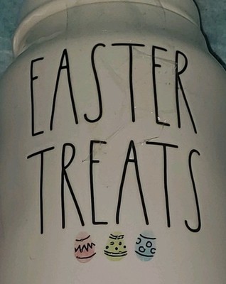 Rae Dunn Ceramic Easter Treats Canister/Jar GREAT CONDITION 