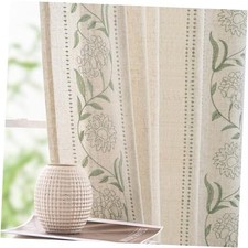 Winslow Linen Curtains for Bedroom 84 50"W x 84"L Pack of 2 Linen Sage