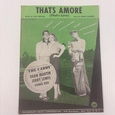 That's Amore Sheet Music from The Caddy Dean Martin Harry Warren P/V/G That's Amore Sheet Music from The Caddy Dean Martin Harry Warren P/V/G
