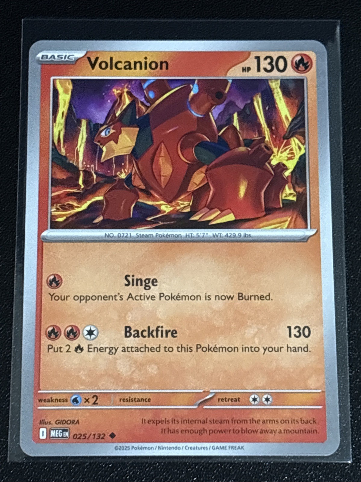 Pokémon TCG Mega Evolution Volcanion 025/132 NM