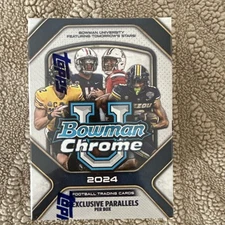 2024 BOWMAN U CHROME FOOTBALL BLASTER BOX SEALED 3 PARALLELS PER BOX  21CL4009