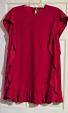 Red Valentino Women's Red Ruffled Crepe Dress Size IT 40 US 6