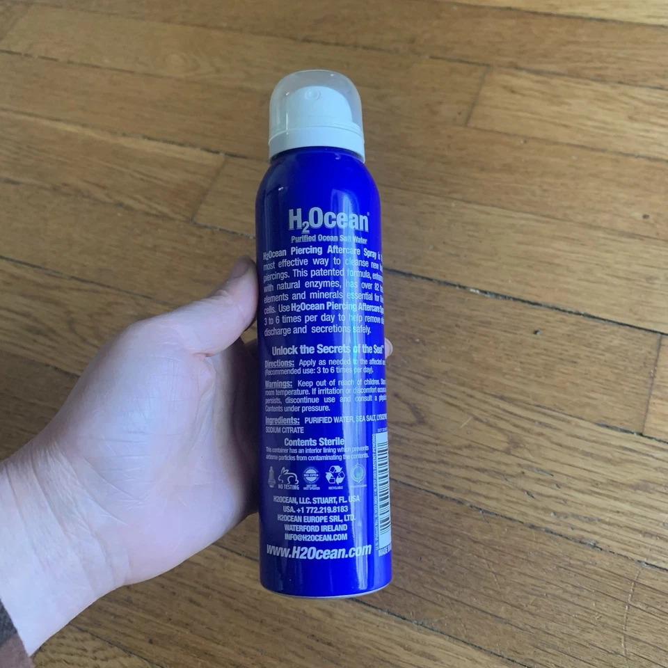 H2Ocean Piercing Aftercare 喷雾,海盐 Keloid & Bump Treatment 4 盎司有效期至 03/30 — 第 2/4 张图片
