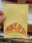 2.5 X 3.5 Original Whimsical Watercolor Croissant — photo 6