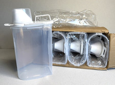 4- Storage Bin Rice Cereal Pet Food Dispenser with BPA Free Plastic Airtight