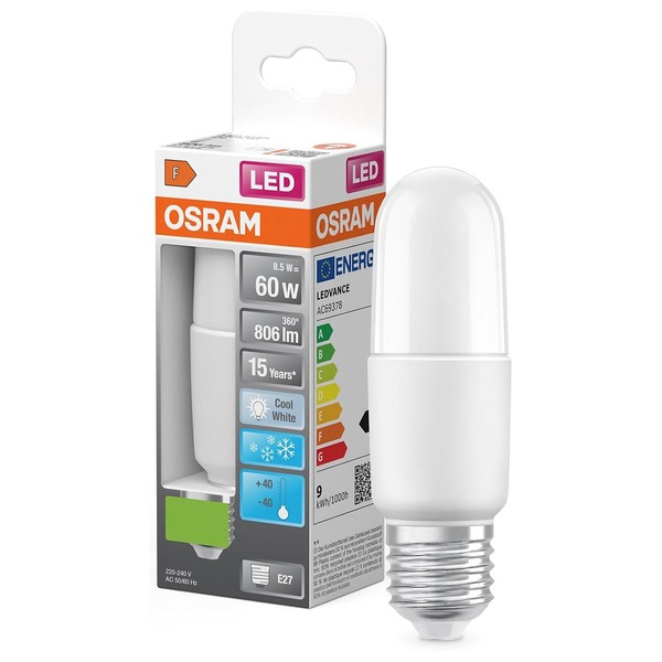 Osram LED Star Stick Lampe RöHre 8W = 60Watt E27 Matt Neutral Kaltweiß 4000K-image