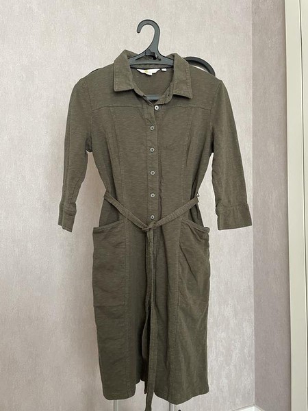 Women Boden Dress Khaki Cotton 36 / S / 44