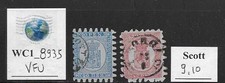 WC1_8935. FINLAND. Valuable 1866-71 stamps. Scott 9,10. Used