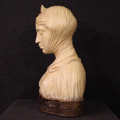 Sculpture Terracotta Beatrice Art Large Statue Opera Antique Xx Century - Picture 4 of 12