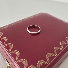 Auténtico anillo de boda Cartier platino Pt950 plata recto joya para mujer