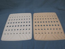 Vtg Rubbermaid No. 1291 Sink Protector Mats Lot Of 2 White / Beige W