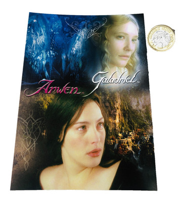 AK Postkarte Der Herr der Ringe Galadriel Arwen selten 2003 Vintage ra