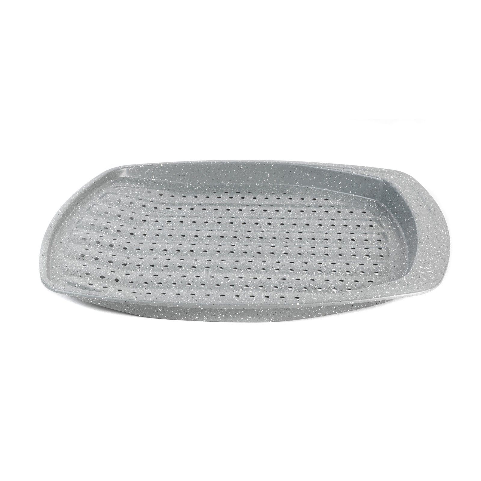 Salter Chip Baking Tray Non-Stick Perforated Oven Tray 38cm Marblestone Grey