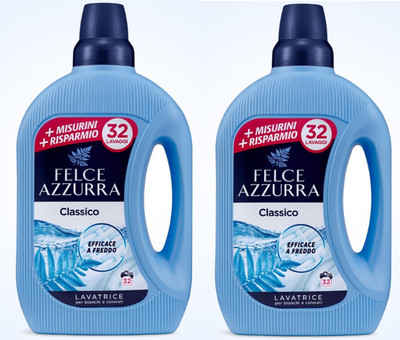 Felce Azzurra Classico Flüssigwaschmittel für Weiß- und Buntwäsche 2 x 1.595 L