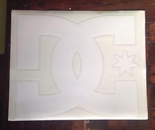 Dc Shoes Large Star 14 White Vinyl Logo Decal Transfer Sticker Skateboard New