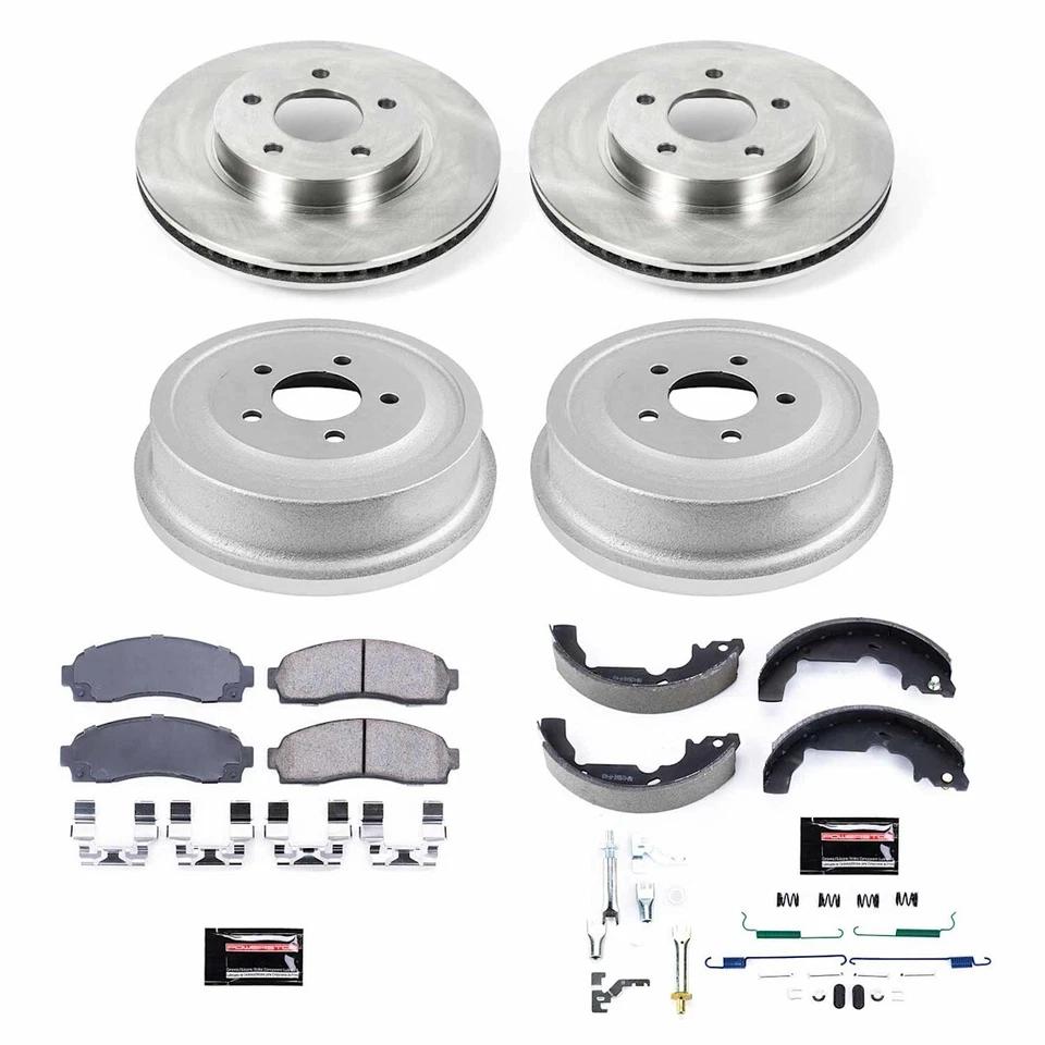 KOE15218DK Powerstop Brake Disc And Drum Kits 4-Wheel Set Front & Rear for Chevy - Изображение 3 из 4