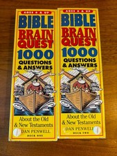 Vintage RARE BIBLE Brain Quest 1000 Questions  Answers Ages 6  up 1997