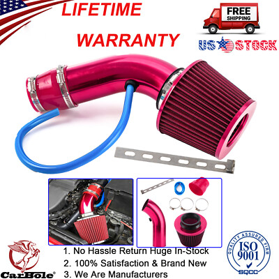 3'' Car Cold Air Intake Filter Induction Pipe Power Flow Hose System Kit US STOCK