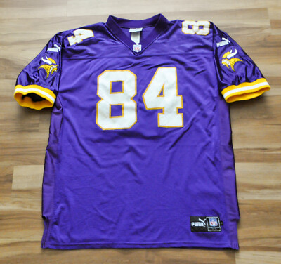 Randy Moss Minnesota Vikings PUMA Jersey Authentic Purple Sewn NFL