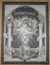 EVANESCENCE concert gig tour POSTER Will Of The People 2023 Carin Hazmat A