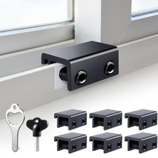 6 Sets Sliding Window Locks w/ Keys for Vertical and Horizontal Sliding Windows