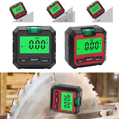 360° LCD Magnetic Digital Inclinometer Protractor Level Box Gauge Angle Finder