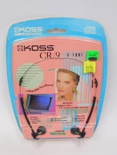 Vintage Koss Stereophones CR/9 Headphones with Adapter Plug