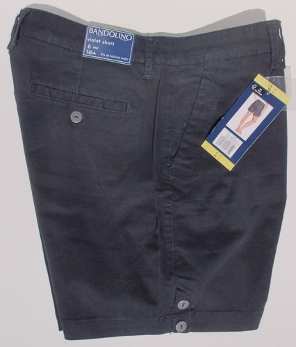 Ladies Bandolino Violet Shorts Cotton Soft Touch Blue Black UK 8 10 12 14 16 NEW - Picture 4 of 23