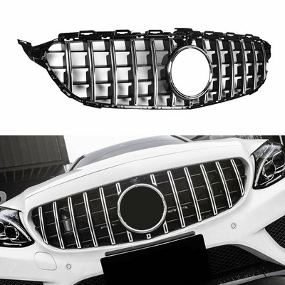 Front Grill Grille Gt R For Benz W5 C180 C0 C300 W Camera Silver 19 Ebay
