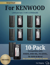 10x Batteries for Kenwood KNB-45L Radios Li-ion 1700mAh TK2212L TK3202E TK-3212