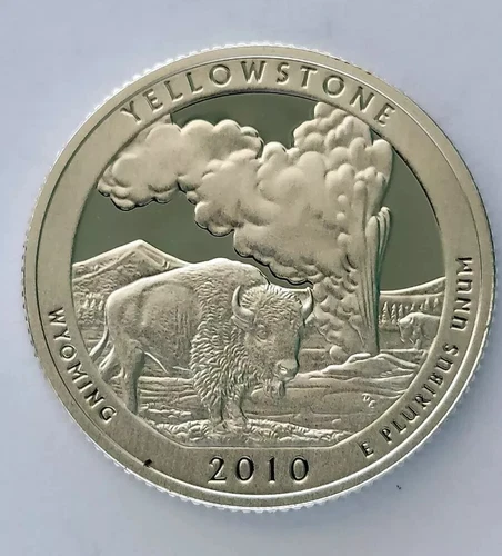2010-S America the Beautiful Quarters Yellowstone Proof — photo from the most recent tracked eBay sale
