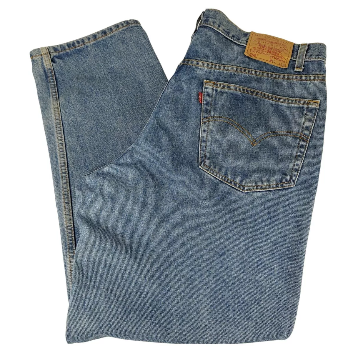 VINTAGE LEVI S 550 RELAXED FIT MEN S BLUE JEANS SIZE 40 x 30 MEDIUM WASH TAPERED