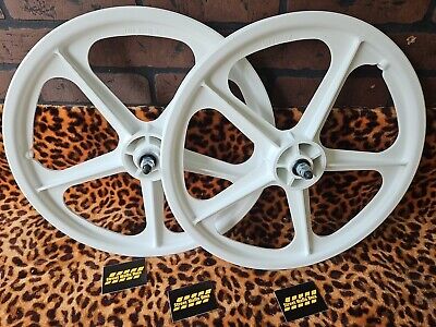 SKYWAY WHITE TUFF WHEELS 2's BMX 20 SKYWAY WHITE TUFF WHEELS 2's BMX 20