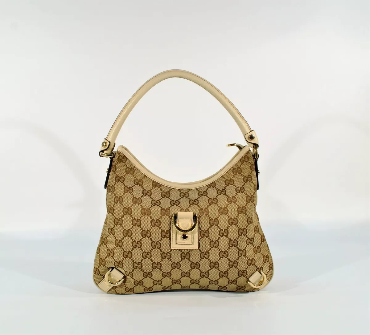 Gucci Women's Natural Beige/cream GG Canvas And Leather Small