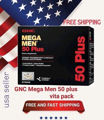 GNC Mega Men 50 Plus Vitapak 30 Packs(EXP:05/2027)