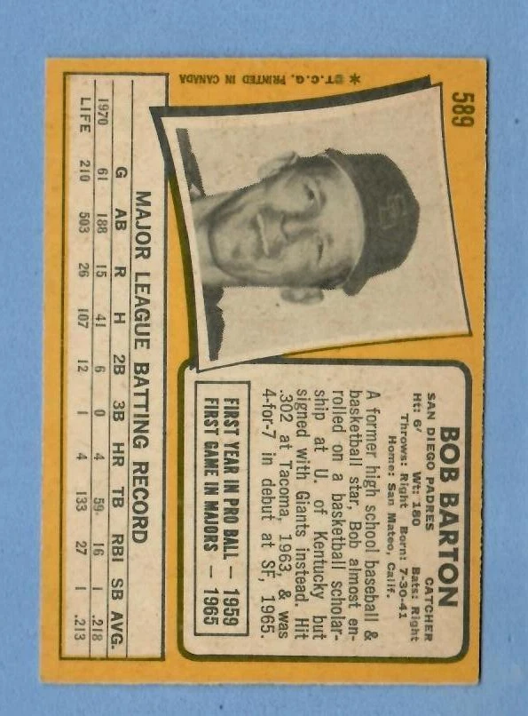 1971 OPC O-PEE-CHEE BASBALL YOU CHOOSE FROM LIST 227-752 *FLAT RATE S&H* HI #s - Image 2 of 2
