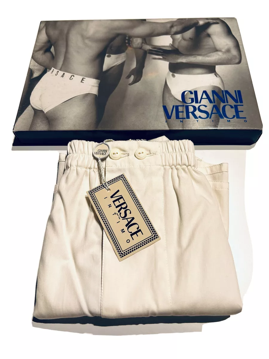 Gianni Versace 100% Cotton White Men’s Boxer Shorts Underwear