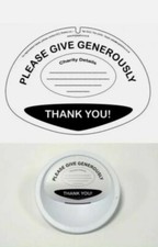 10 Lid Labels For Charity Money Collection Street Buckets Pack of 10 Labels