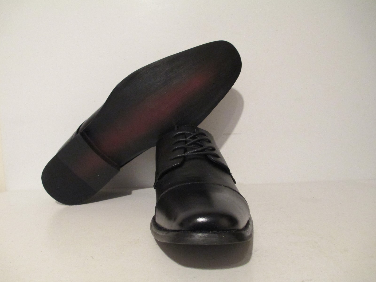 SAOLA Scarpe eleganti Oxford stringate Paulo Solari da uomo Cap 01 in pelle nere taglia 12 M