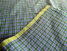 Tissu Madras En Coton - Pièce D'environ 1.10m X 1m - Multicolore - Occasion