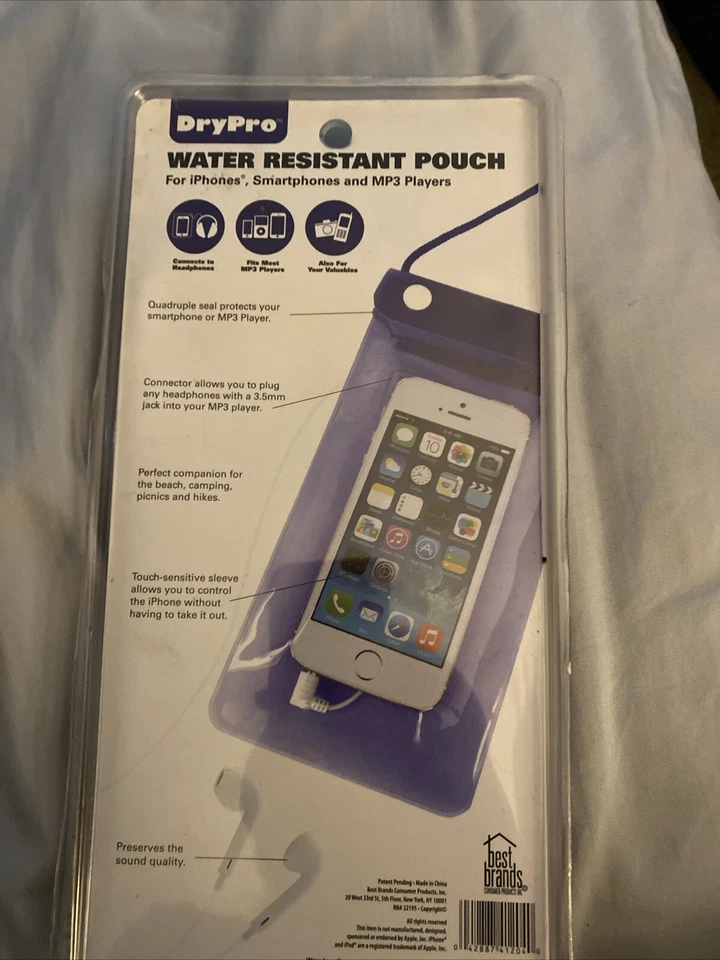 Bolsa transparente resistente al agua DryPro para iPhones/Smartphones y reproductores de MP3 - NUEVA EN PAQUETE Foto 2 de 4